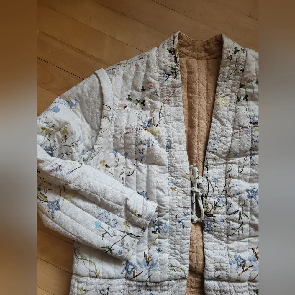 Scotch & Soda Floral Quilted Jacket - Cream and Tan - Picture 2 of 11